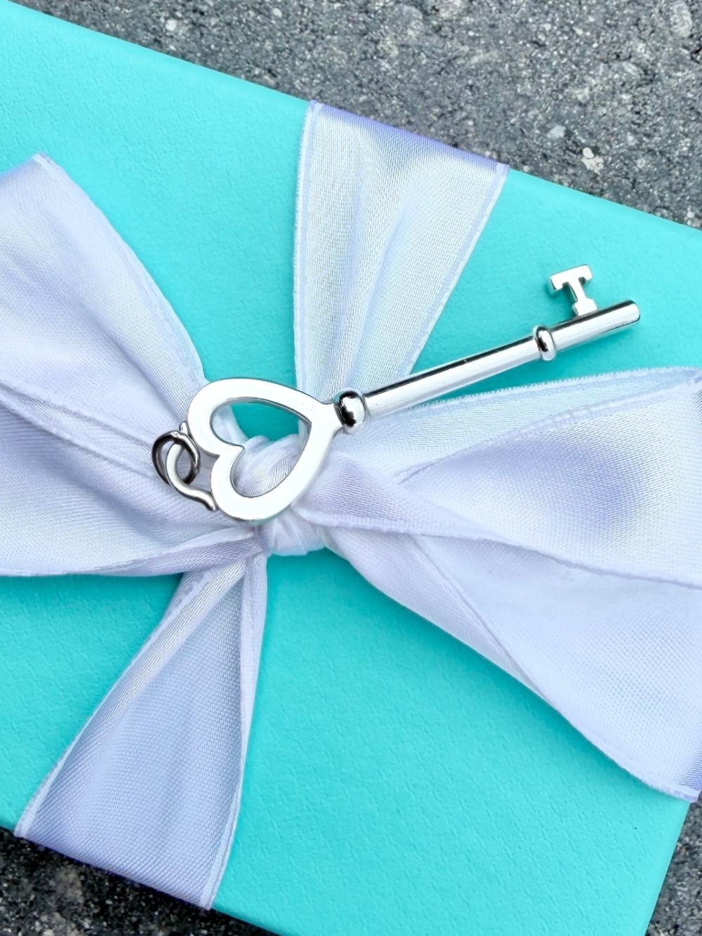 Tiffany & Co. Key Heart Charm Pendant Silver